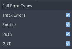 Editor Error Options